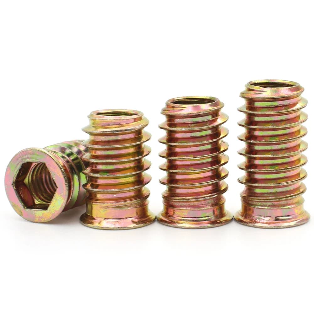 Socket Insert Nuts | Zinc Alloy for Wood | M4-M10 Threaded Fastener Kit