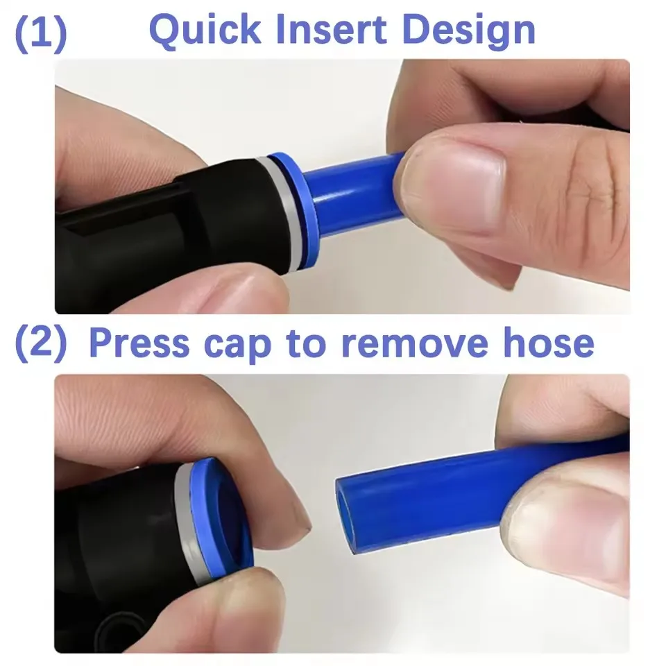 Quick-Connect Air Hose Fittings | 5-Piece Kit | 4mm to 16mm Sealed Connectors - Thumbnail 5