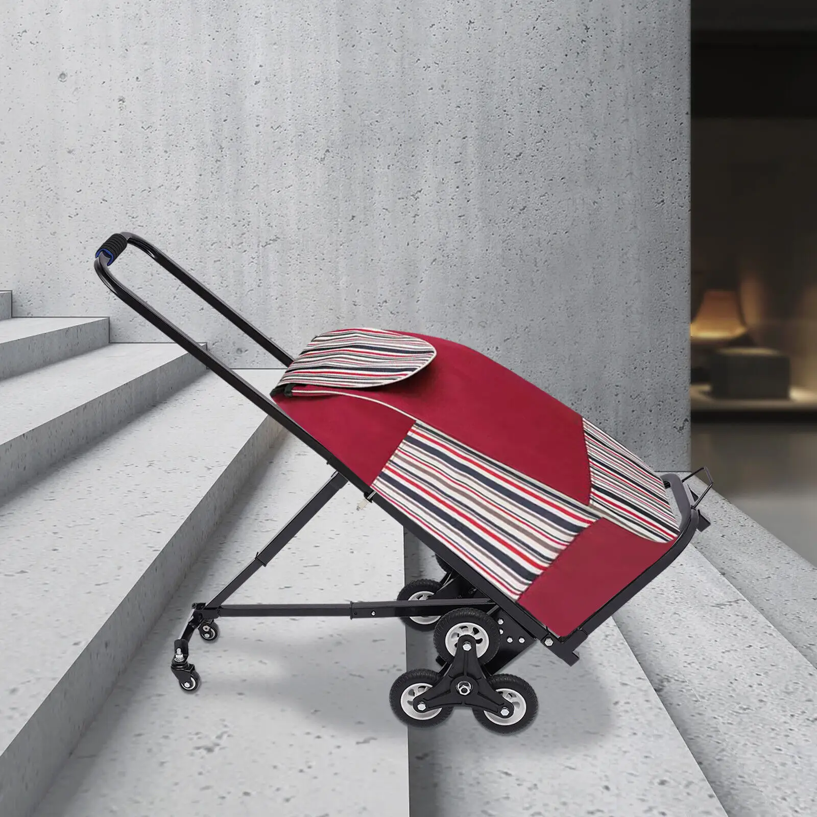 Stair-Climbing Hand Truck | 330lb Heavy-Duty Capacity | 8-Wheel All-Terrain Trolley - Thumbnail 4