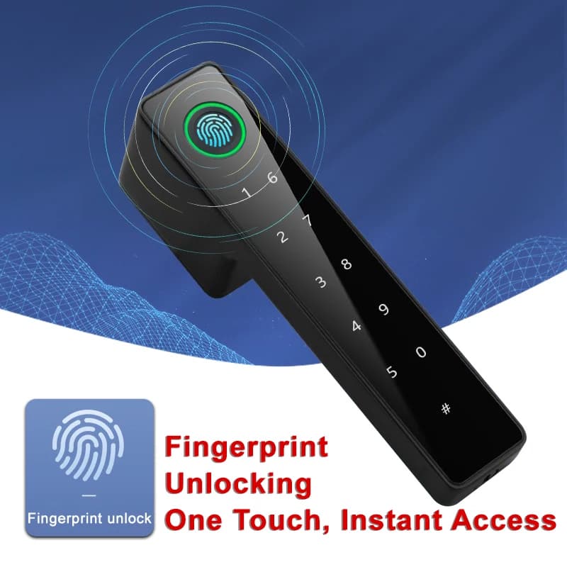 Fingerprint Door Lock | Keypad, IC Card & Biometric Entry | Keyless Handle for Indoor Security - Thumbnail 4