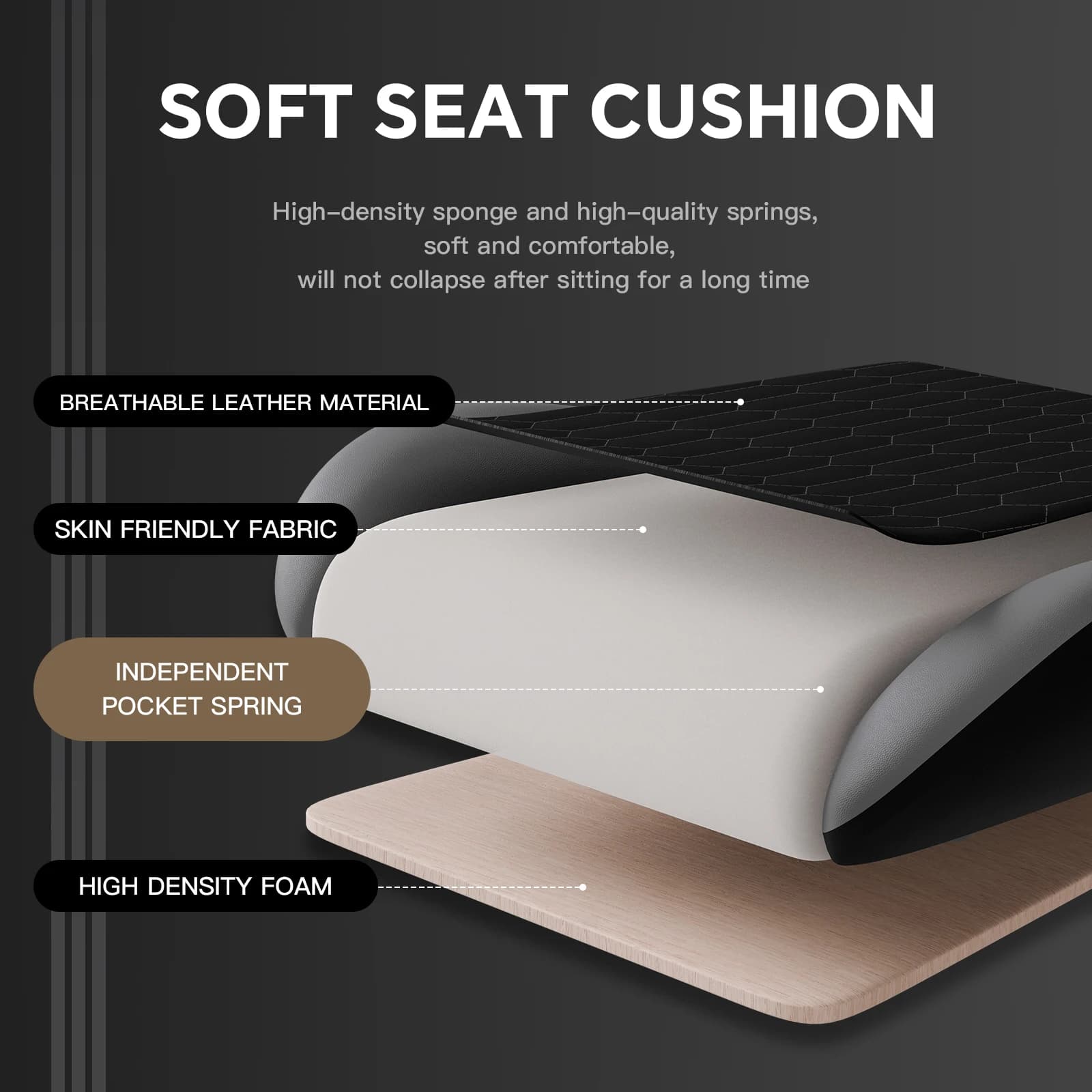 PVC Leather Gaming Chair | Adjustable Headrest & Footrest | Ergonomic Gamer Chair for Long Sessions - Thumbnail 7