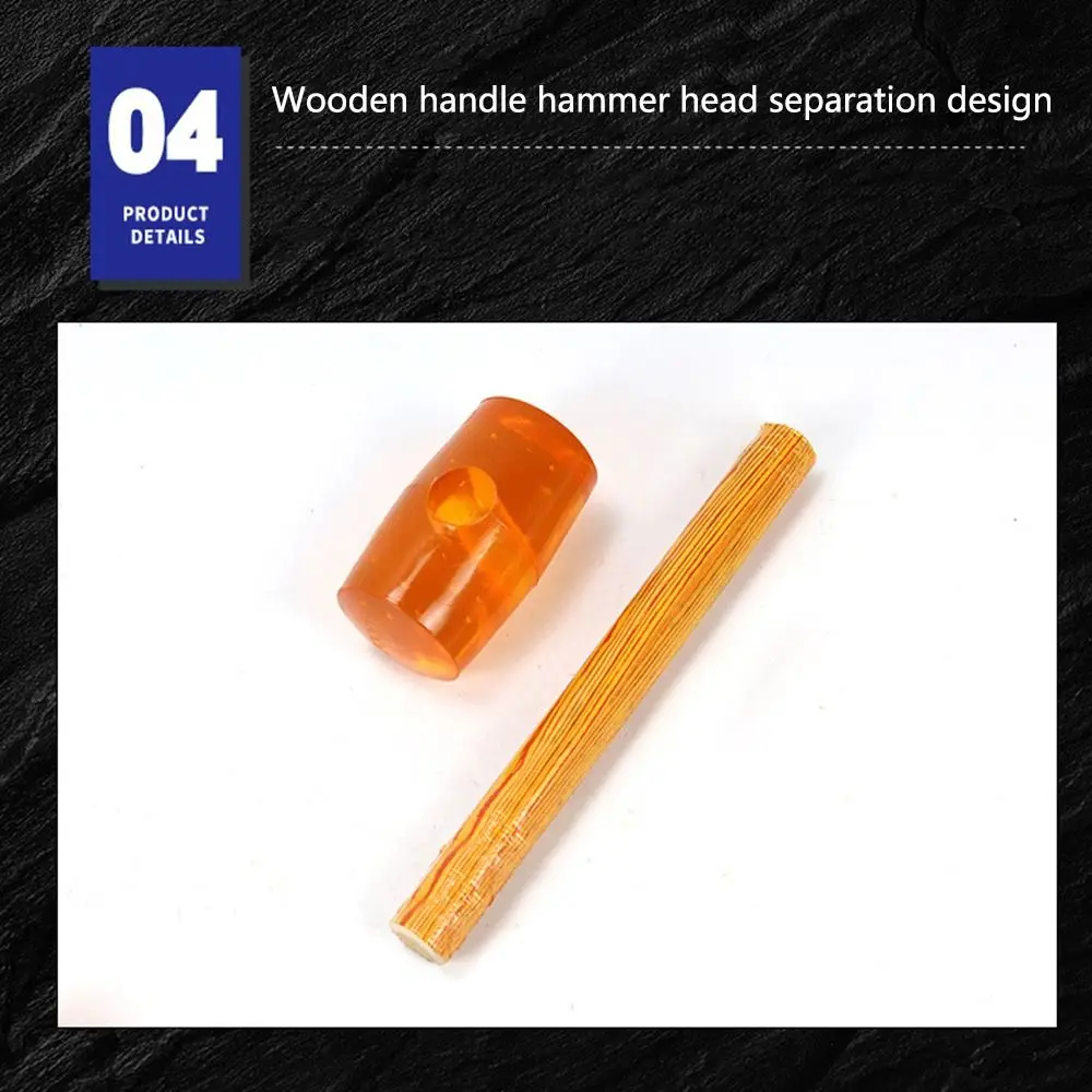 Rubber Mallet | 750-3000 Type Wood Handle | Tile & Floor Mounting Hammer - Thumbnail 3