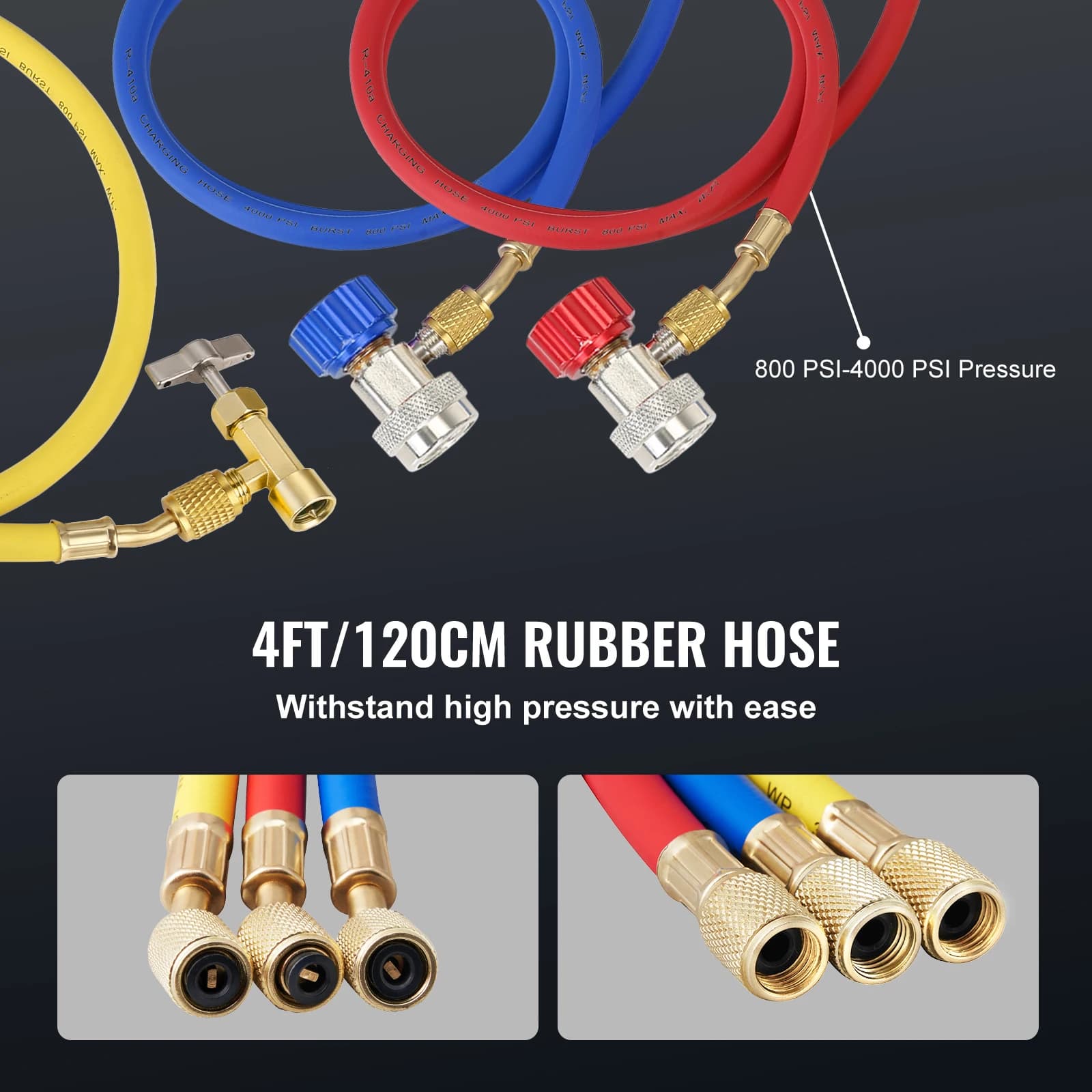 Stage Vacuum Pump & Gauge Kit | 3.5 CFM for R134a R410a | 1/5HP HVAC Refrigerant Recovery - Thumbnail 5