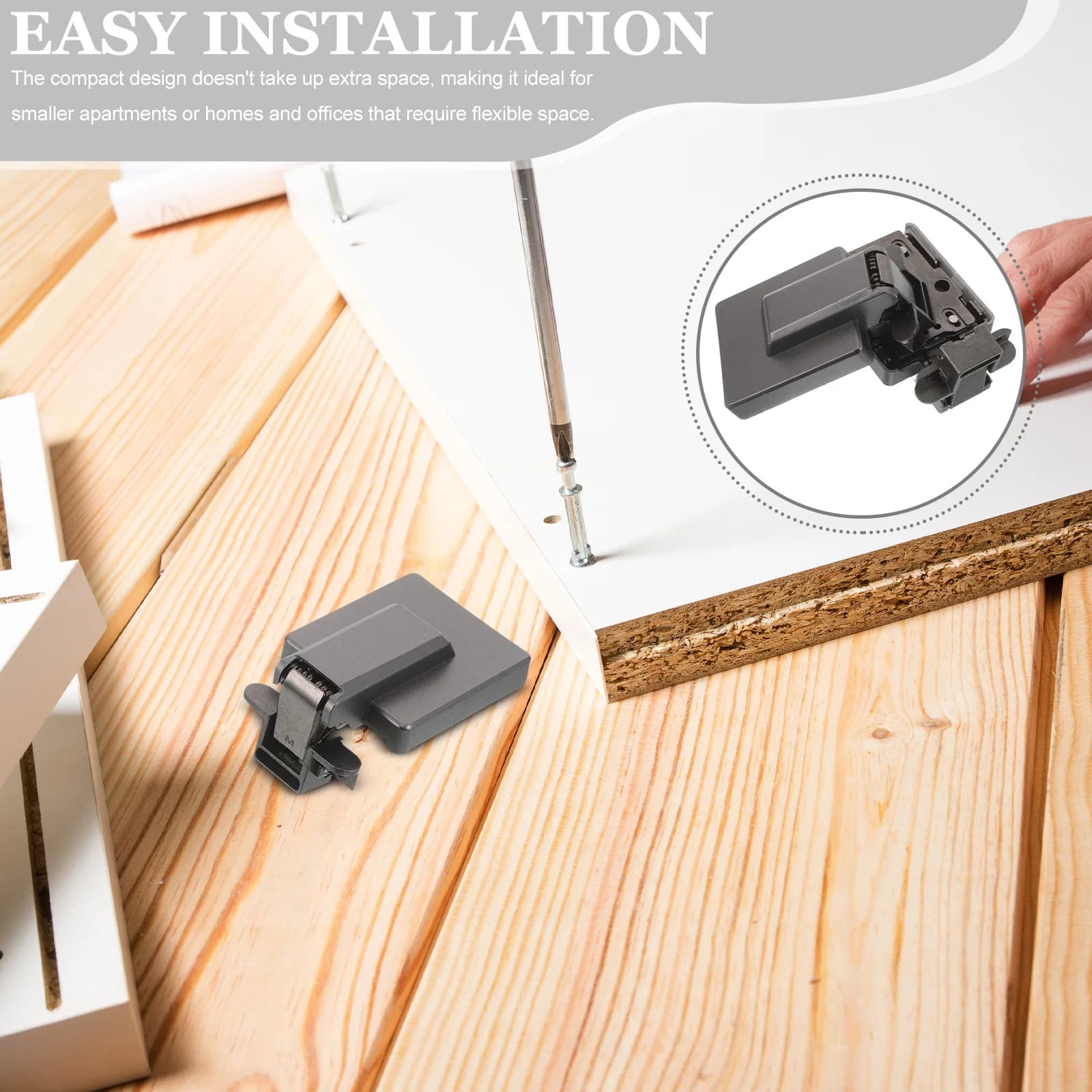 Heavy-Duty Aluminum Frame Hinges | 2-Pc Silent Hydraulic Buffer Set | Ultra Thin Concealed Door Hardware - Thumbnail 6