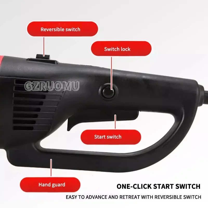 2300W Portable Hand-Held Electric Pipe Threading Machine Household Hinged Plate Galvanized Pipe Threading Tool - Thumbnail 4