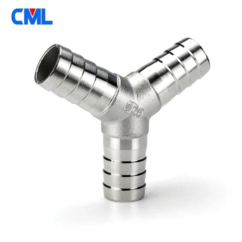 Stainless Steel Hose Barb Fittings | 304-Grade | 6-18mm Sizes | T, Y, Cross & Straight Connectors - Thumbnail 4