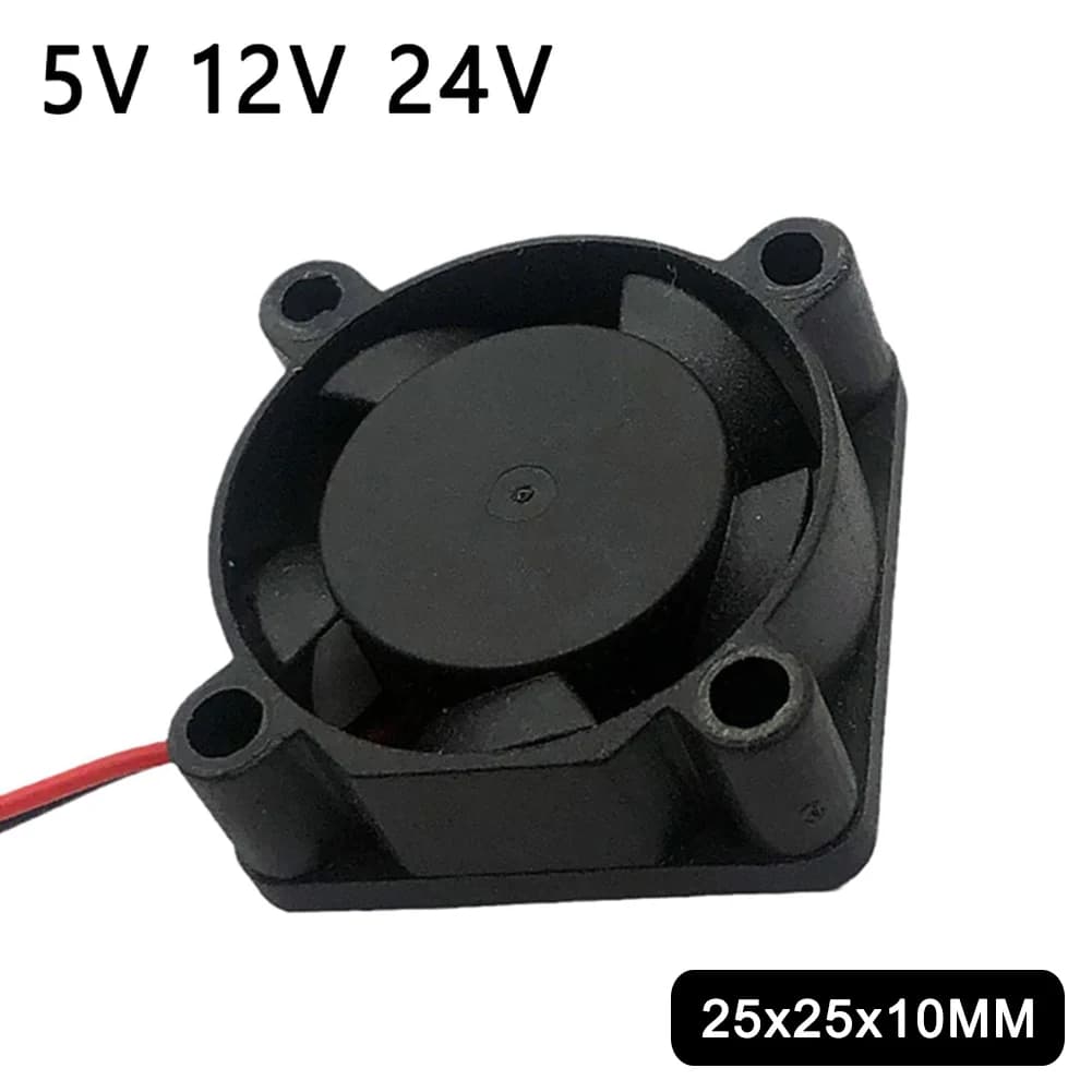 High-Performance 25mm Hydraulic Bearing Cooling Fan | 5V/12V/24V for GPU & M.2 SSD | 2-Pin & 3-Pin - Thumbnail 2