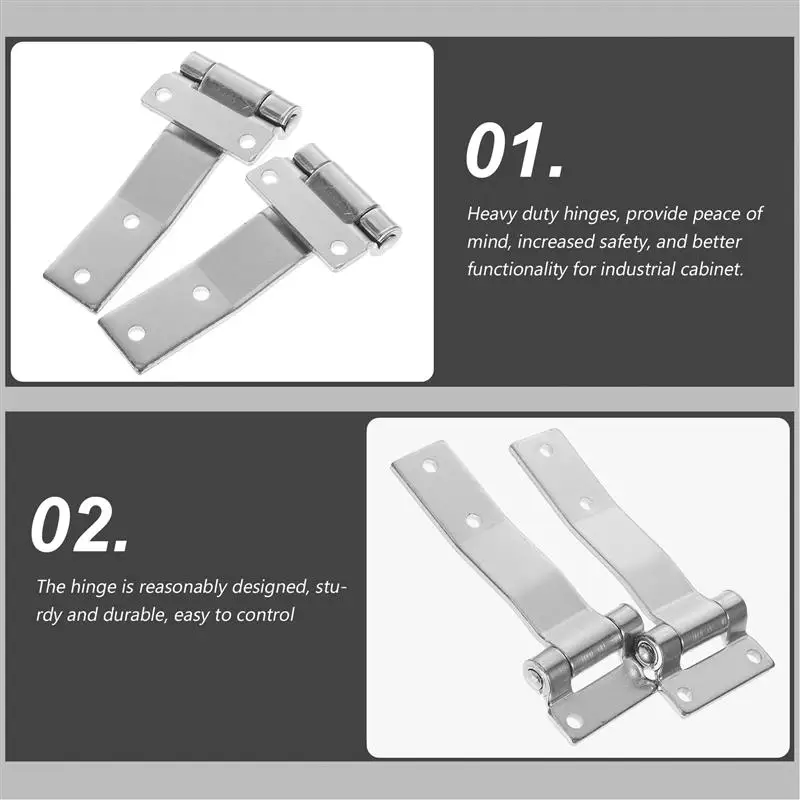 Duty Cabinet Hinge | Galvanized Steel Reinforced | Industrial Furniture Hardware 2pcs - Thumbnail 4