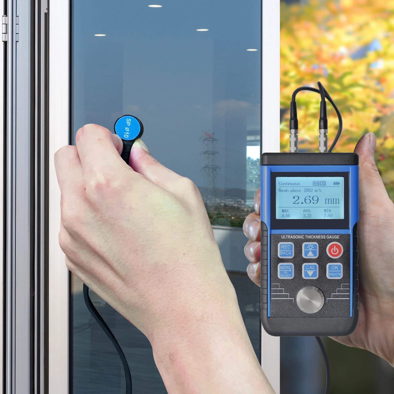 Ultrasonic Coating Thickness Gauge | 1.0-350mm Range | Multi-Material Tester for Automotive & Metal - Thumbnail 6