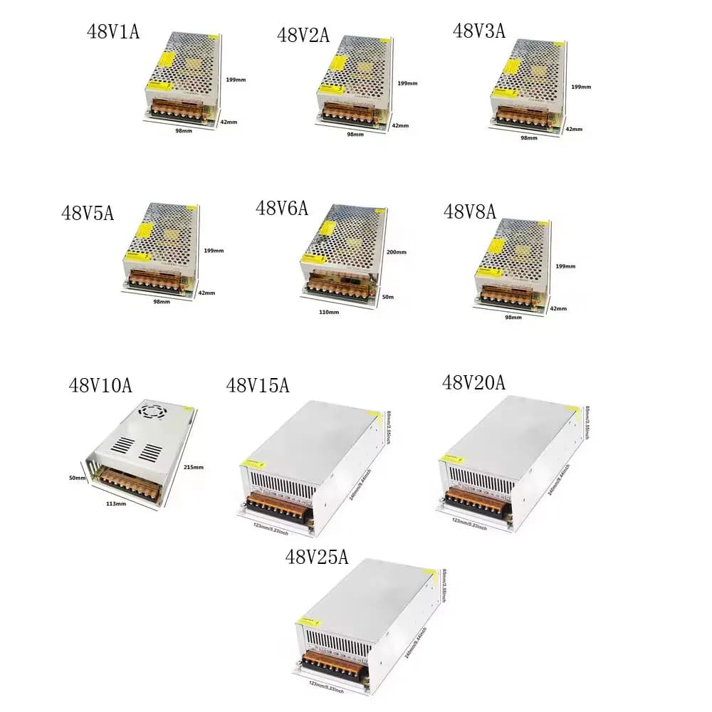 DC 5V 12V 24V 36V 48V Switching Power Supply 2A 3A 4A 5A 8A 10A 15A 20A 30A 40A 50A Transformer Power LED lighting Adapter - Thumbnail 6
