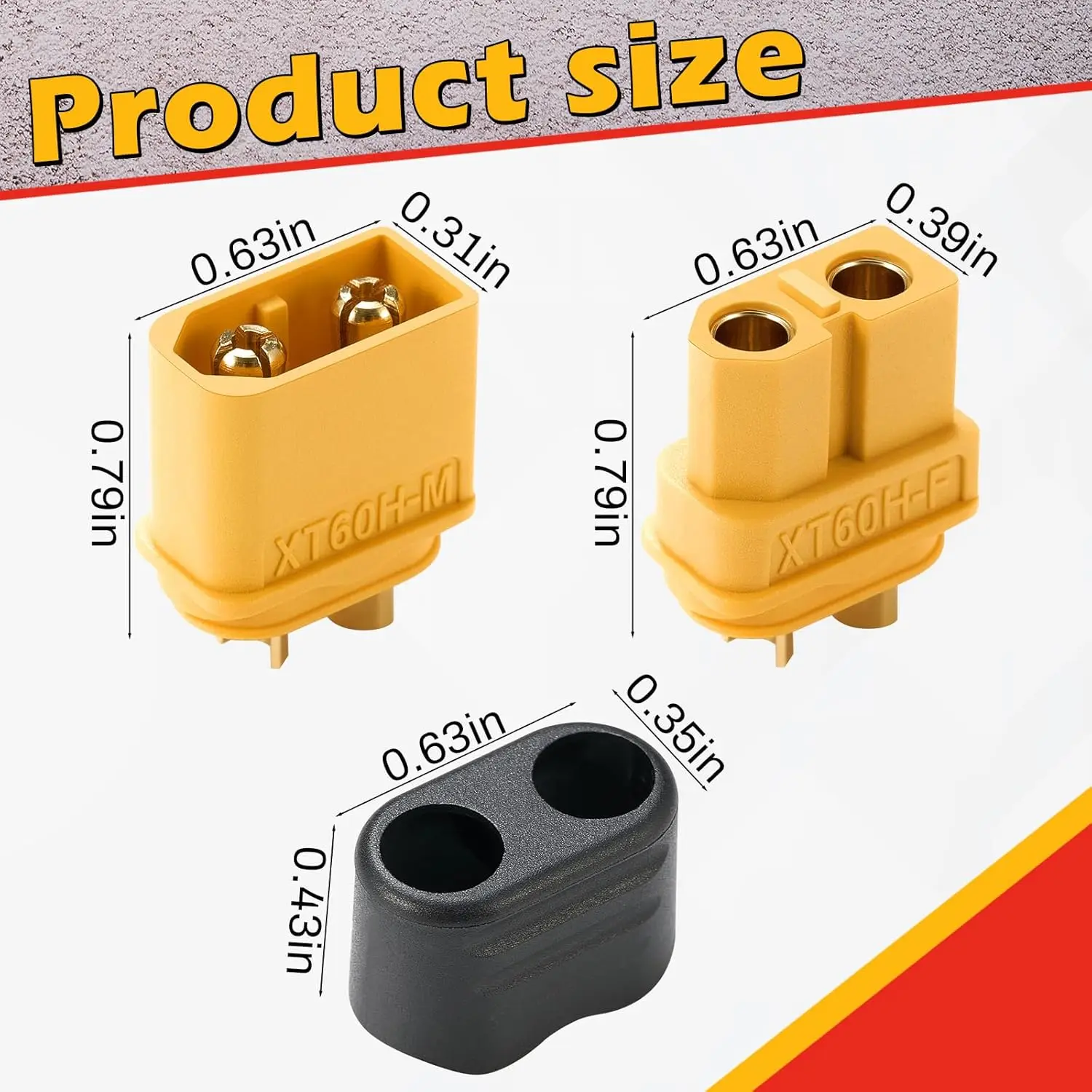 Connector Set | 10-Pair High-Current Bullet Plugs with Sheath for RC & Lithium Battery Applications - Thumbnail 2