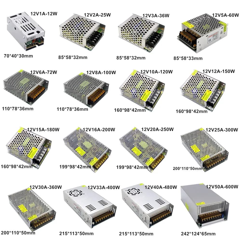 AC/DC Switching Power Supply | 5V-36V Output | 30A Max | Industrial-Grade SMPS - Thumbnail 3
