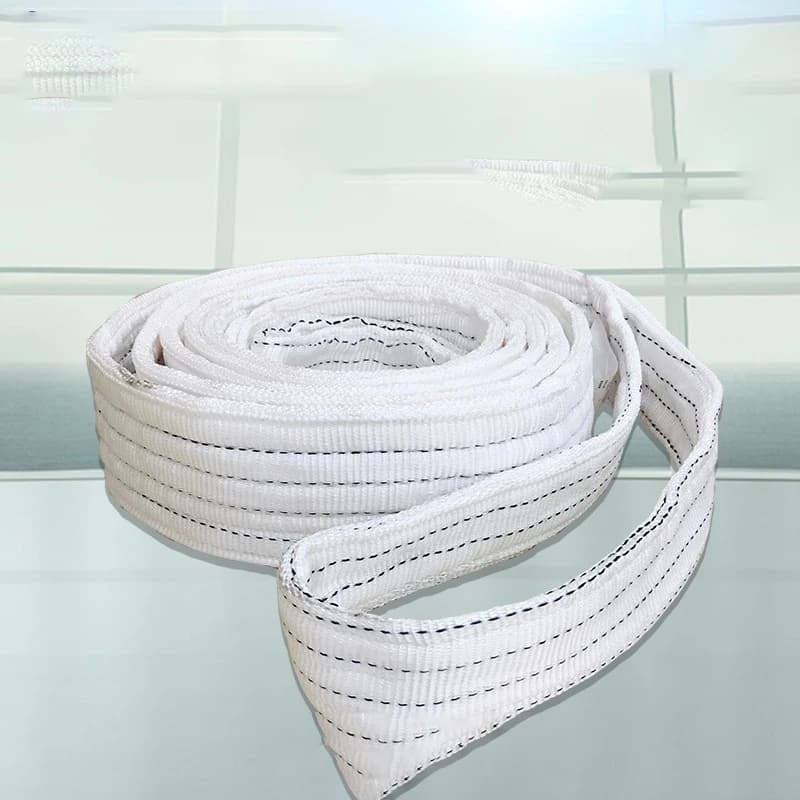 Professional-Grade 1-Ton Lifting Sling | 3M & 1M Heavy-Duty Polyester Straps | Trailer & Crane Cargo Belt - Thumbnail 4