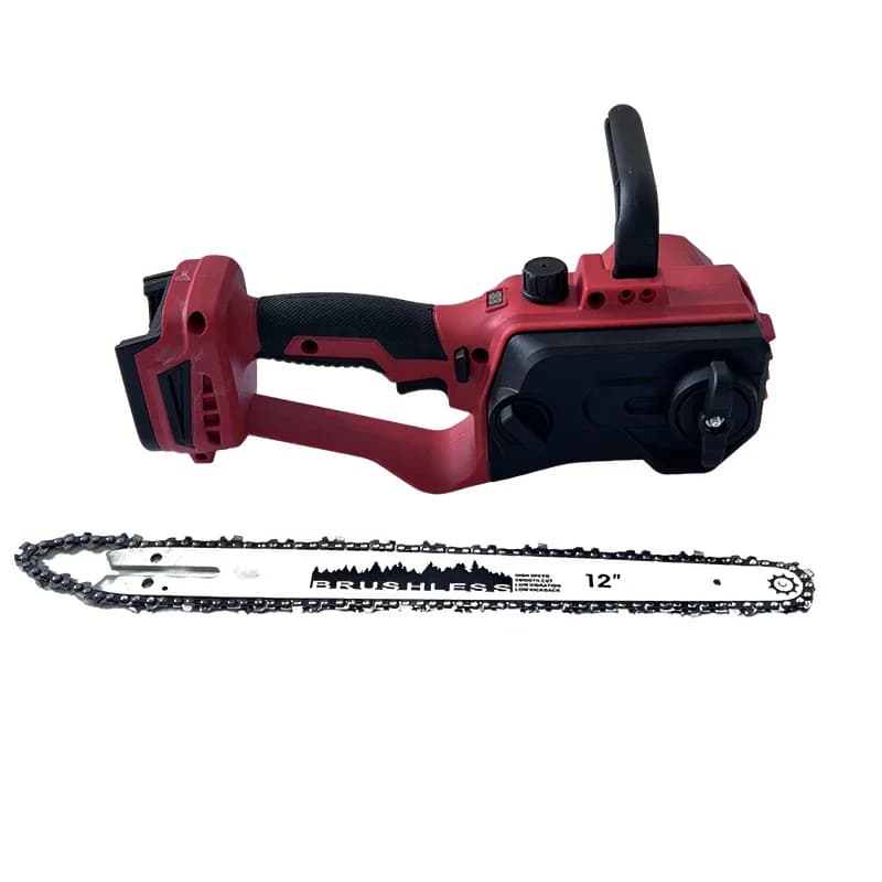 High-Power 18V Cordless Chainsaw | 12-Inch Brushless Auto-Oiler | Wood Cutting Electric Power Tool - Thumbnail 5