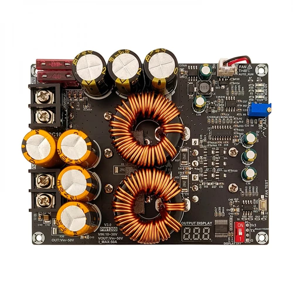 Audio Power Supply | 1200W 50A Boost Module | High-Current Amplifier Board - Thumbnail 3