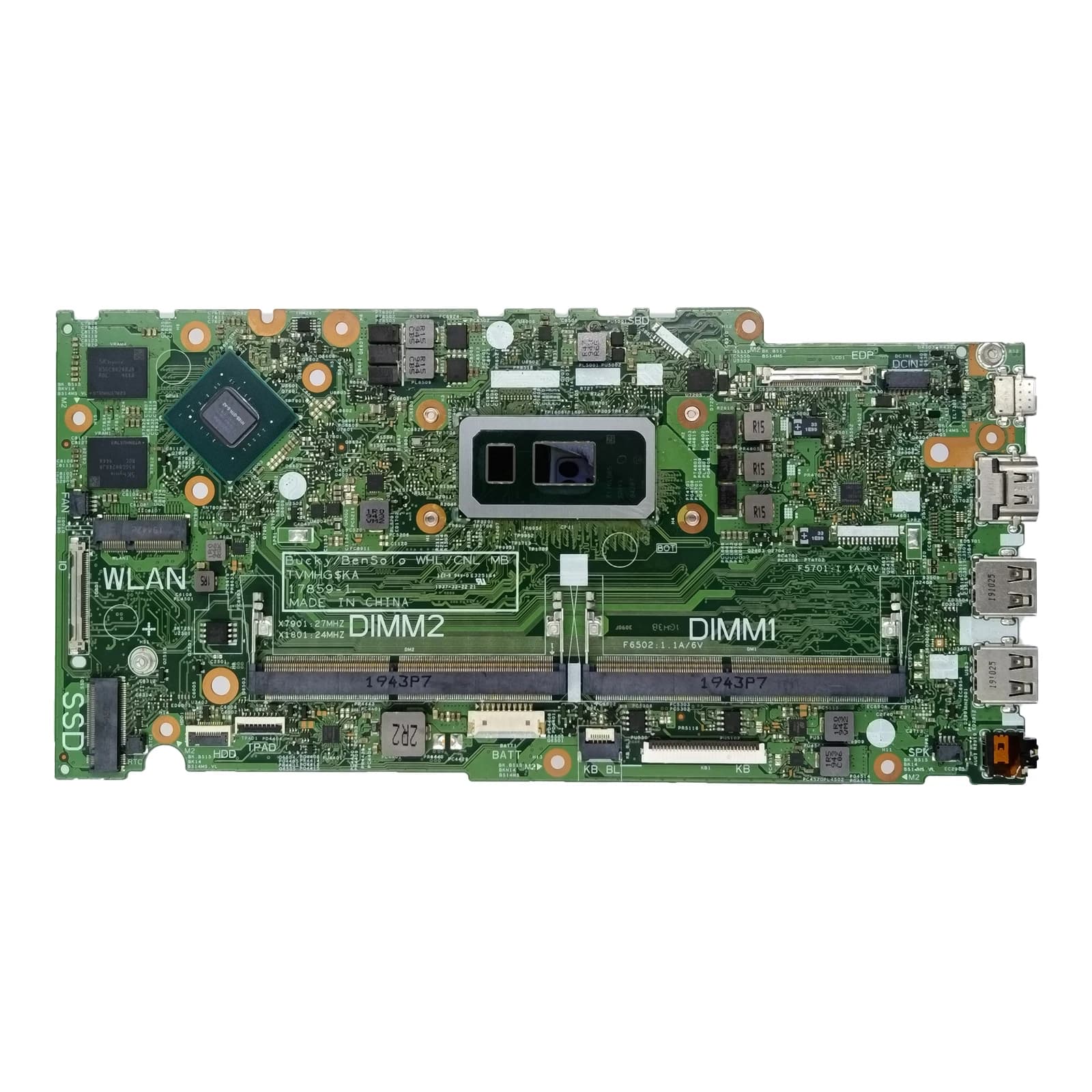 Dell Inspiron 5491 5591 2-in-1 Mainboard | 8th/10th Gen i3/i5/i7 CPU | With MX150 MX230 GPU 17859-1 - Thumbnail 3