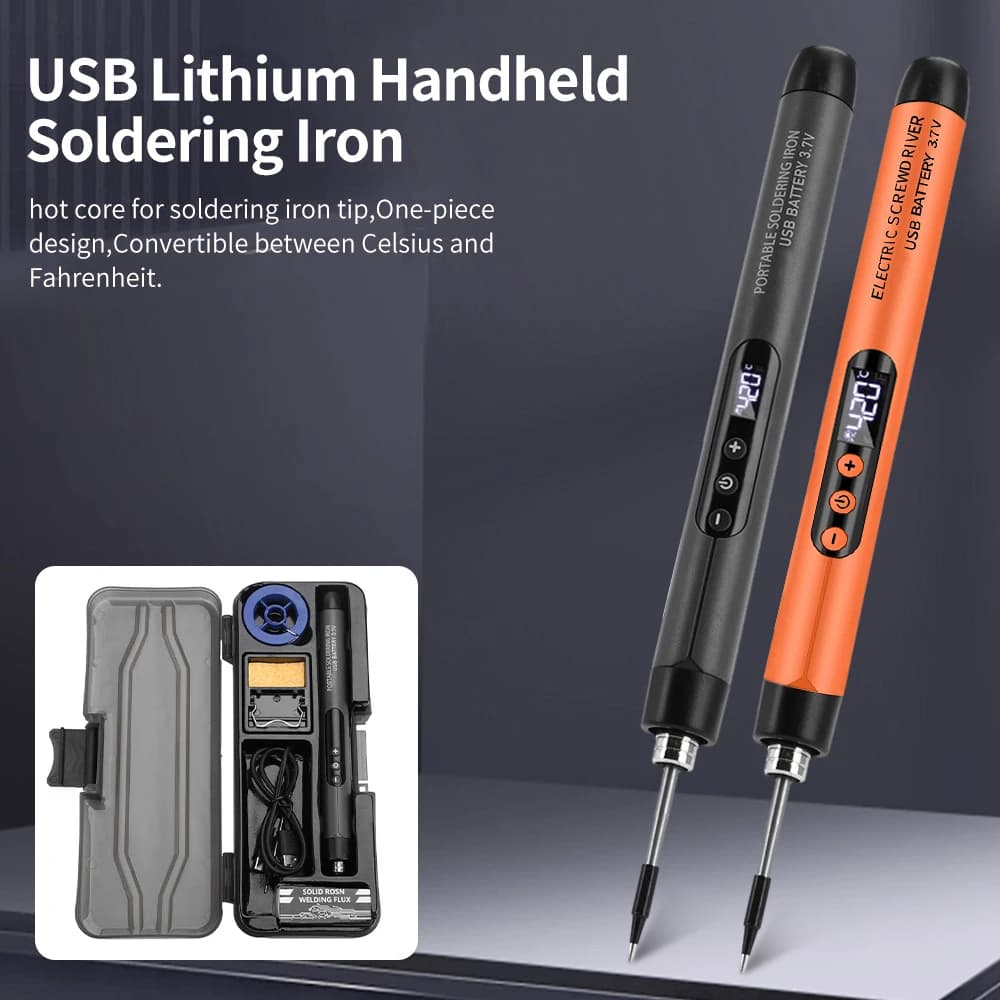 Digital Soldering Iron Kit | USB-C Powered | Adjustable Temperature Control - Thumbnail 3