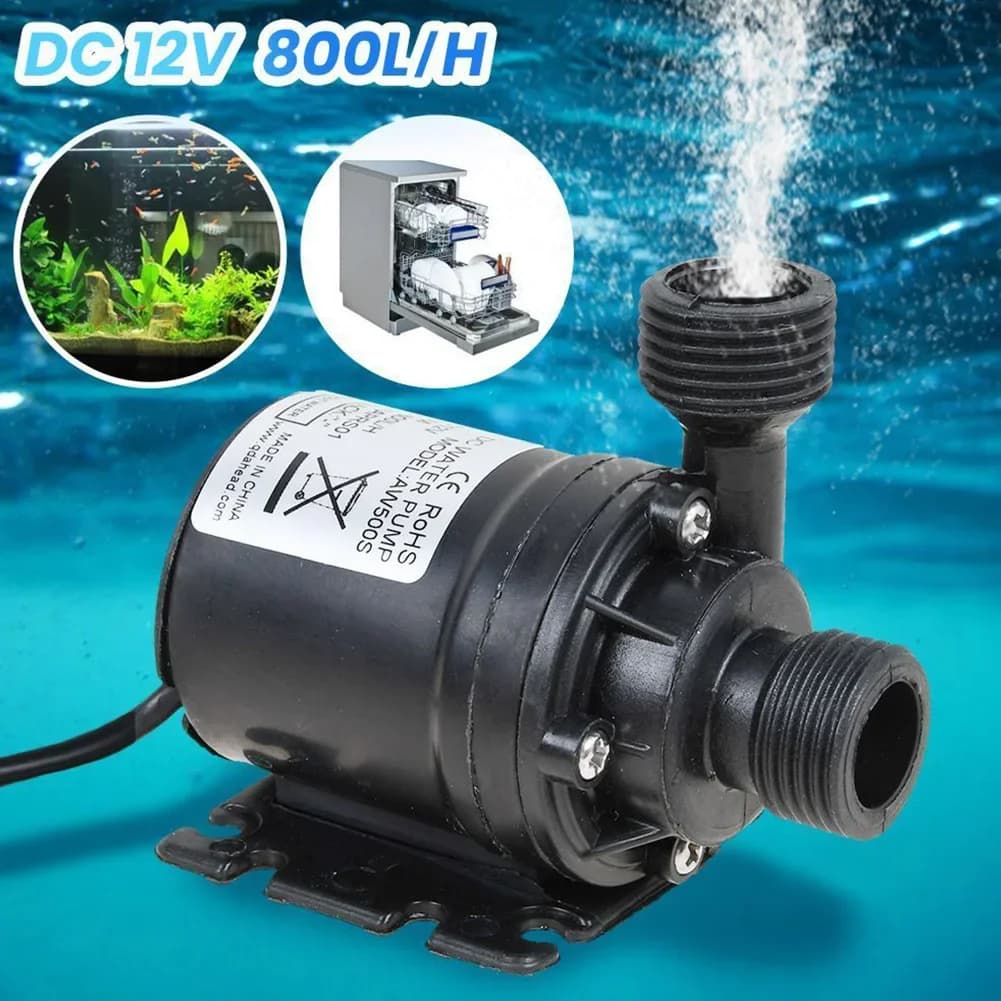 12V Garden Water Pump | IP68 Waterproof High Pressure | 800L/H Brushless Low Noise - Thumbnail 3