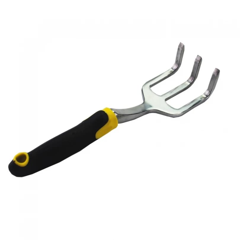 Alloy 3-Claw Garden Rake | Lightweight Soil Loosening Tool | Precision Weeding & Digging - Thumbnail 2