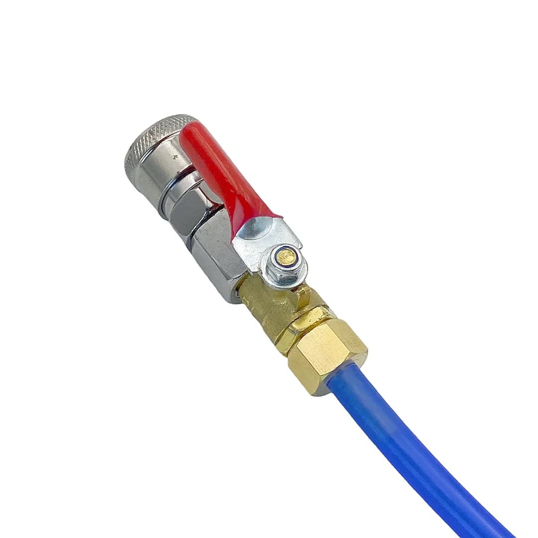 Air hose quick connector C-Type with valve switch, a Japan Standard pneumatic fitting coupler for industrial air tools.