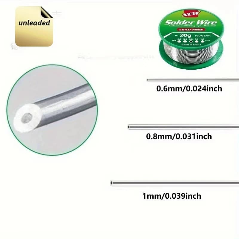 Rosin-Core Solder Wire | 20g Lead-Free SN99.3Cu0.7 Alloy | Precision Electronics & Metalwork - Thumbnail 5