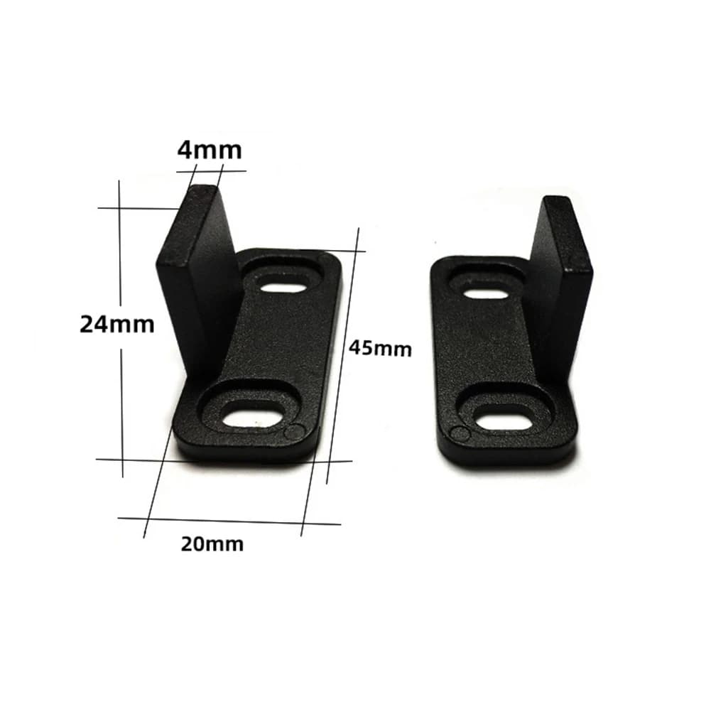 Sliding Door Floor Guide | 2-Pack Adjustable Bottom Bracket | Silent Roller Hardware - Thumbnail 3
