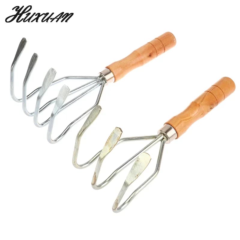 4-Foot Garden Rake | Heavy-Duty Tidal Flat & Farm Tool | Multi-Purpose Squat Rake for Soil - Thumbnail 3