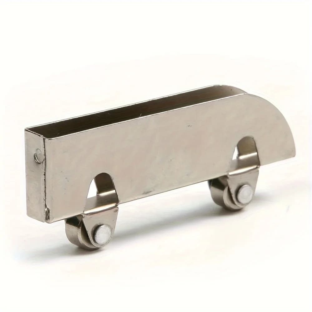 4-piece stainless steel sliding pulleys for frameless glass shower doors, durable replacement rollers with easy installation.