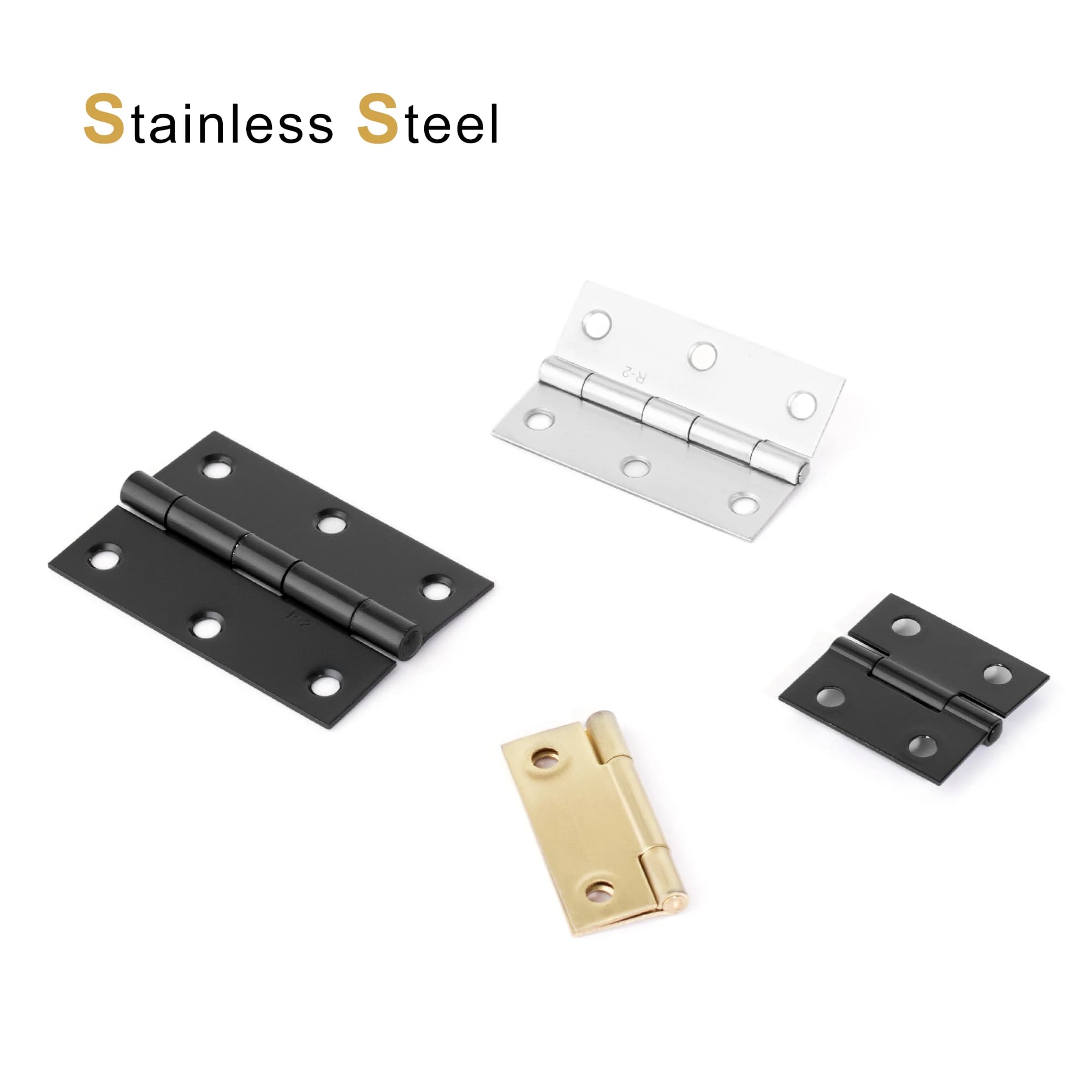 270 Degree Folding Cabinet Door Hinges | 2pcs Stainless Steel Black Finish | Kitchen Cupboard Hardware - Thumbnail 3