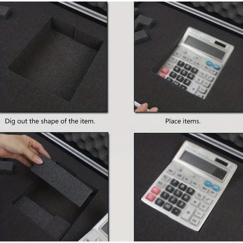 Alloy Portable Tool Case | Password Lock & Sponge Insert | Fall Protection for Precision Tools - Thumbnail 5