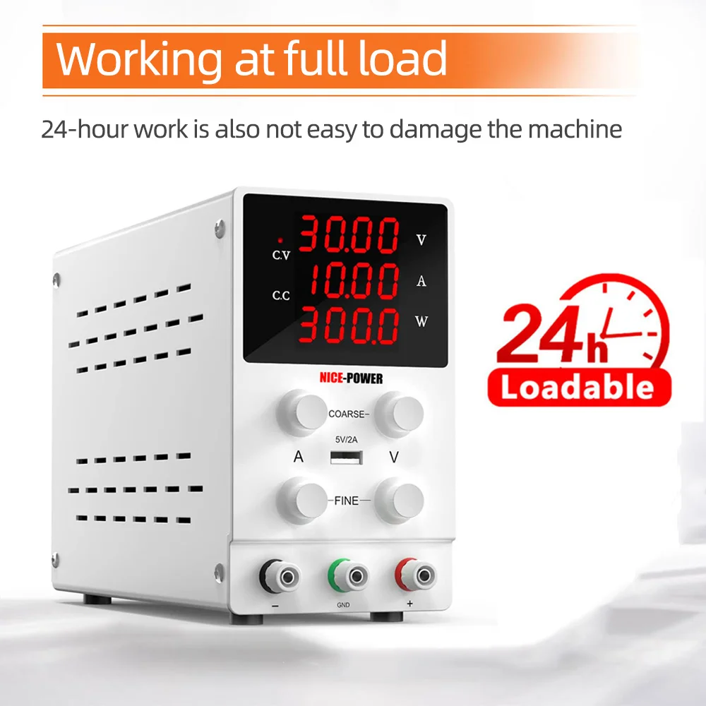 Adjustable DC Power Supply | 30V/60V/120V Lab Bench Source | For Electronics Repair & Battery Charging - Thumbnail 3