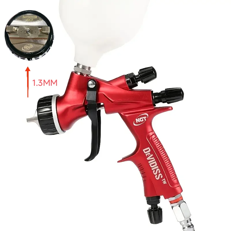 HVLP Spray Gun | DEVIDISS NGT Pro TE20 Lite | 1.3mm Nozzle for All Car Paints - Thumbnail 4