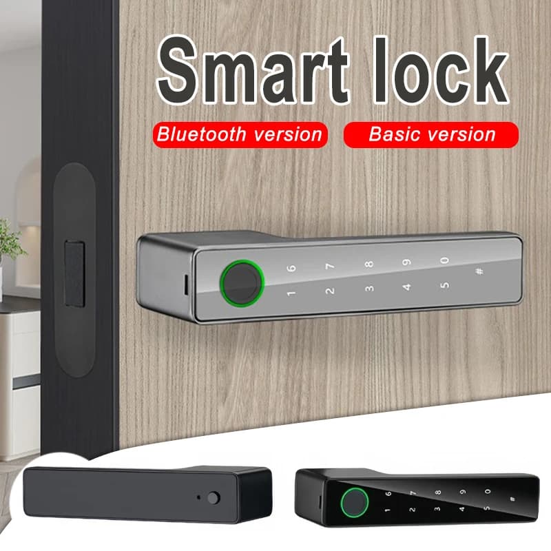 Fingerprint Door Lock | Keypad, IC Card & Biometric Entry | Keyless Handle for Indoor Security - Thumbnail 3