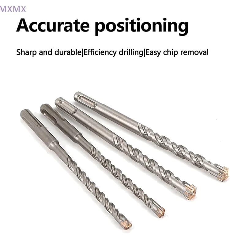SDS Plus Drill Bits | Carbide Cross Tip Set for Concrete & Masonry | 4-12mm x 110mm - Thumbnail 2