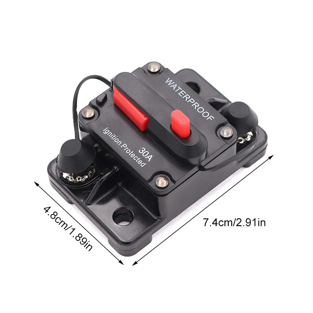 Heavy-Duty Marine & Automotive Circuit Breaker | 30A-300A Range | Waterproof Reset Fuse - Thumbnail 6