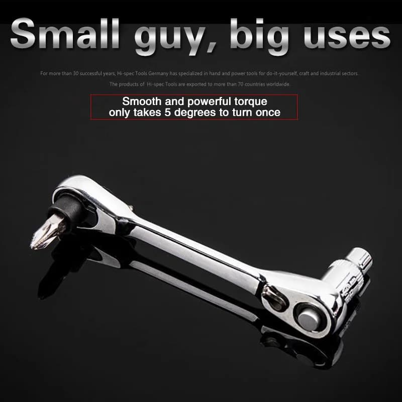 1/4-Inch Mini Ratchet Wrench | 72-Tooth Precision Torque Tool | Compact Repair & Assembly Kit - Thumbnail 5
