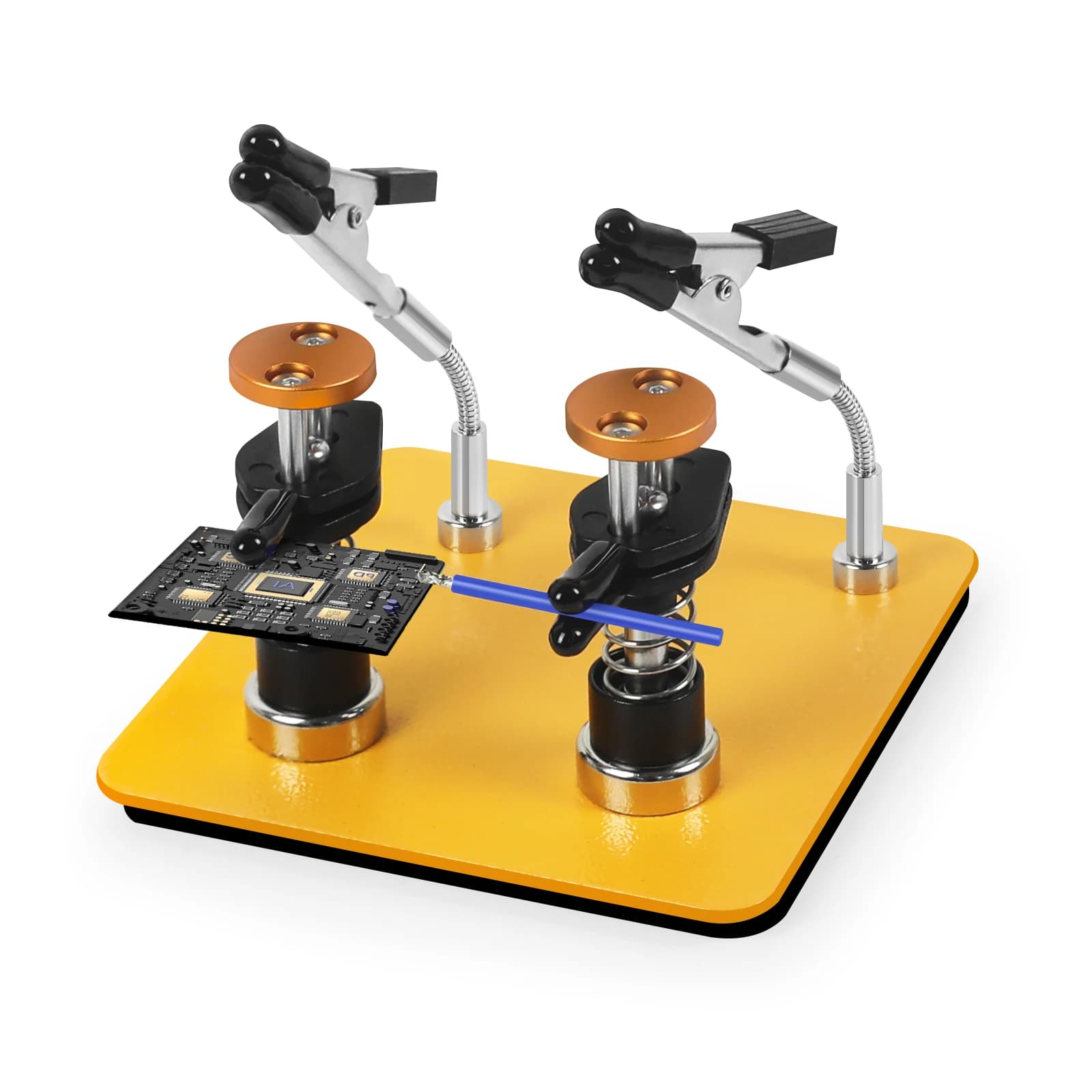 Magnetic Helping Hand Tool | Flexible Arms & Alligator Clips | Soldering & Electronic Repair - Professional Grade Tool