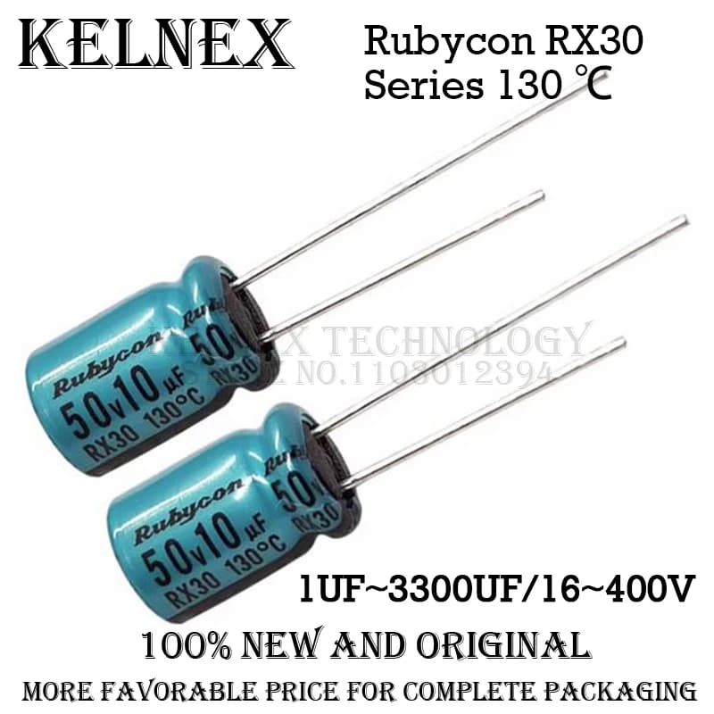 RX30 Series High-Temp Electrolytic Capacitors | 130°C Rated | 16V-400V, 10µF-470µF - Thumbnail 3