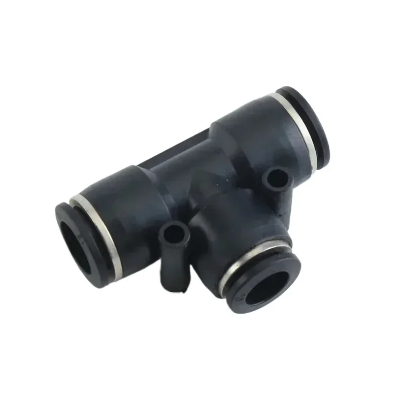 Pneumatic Quick-Connect Fittings | Black | 3-16mm Sizes for PU & PE Tubing - Thumbnail 3