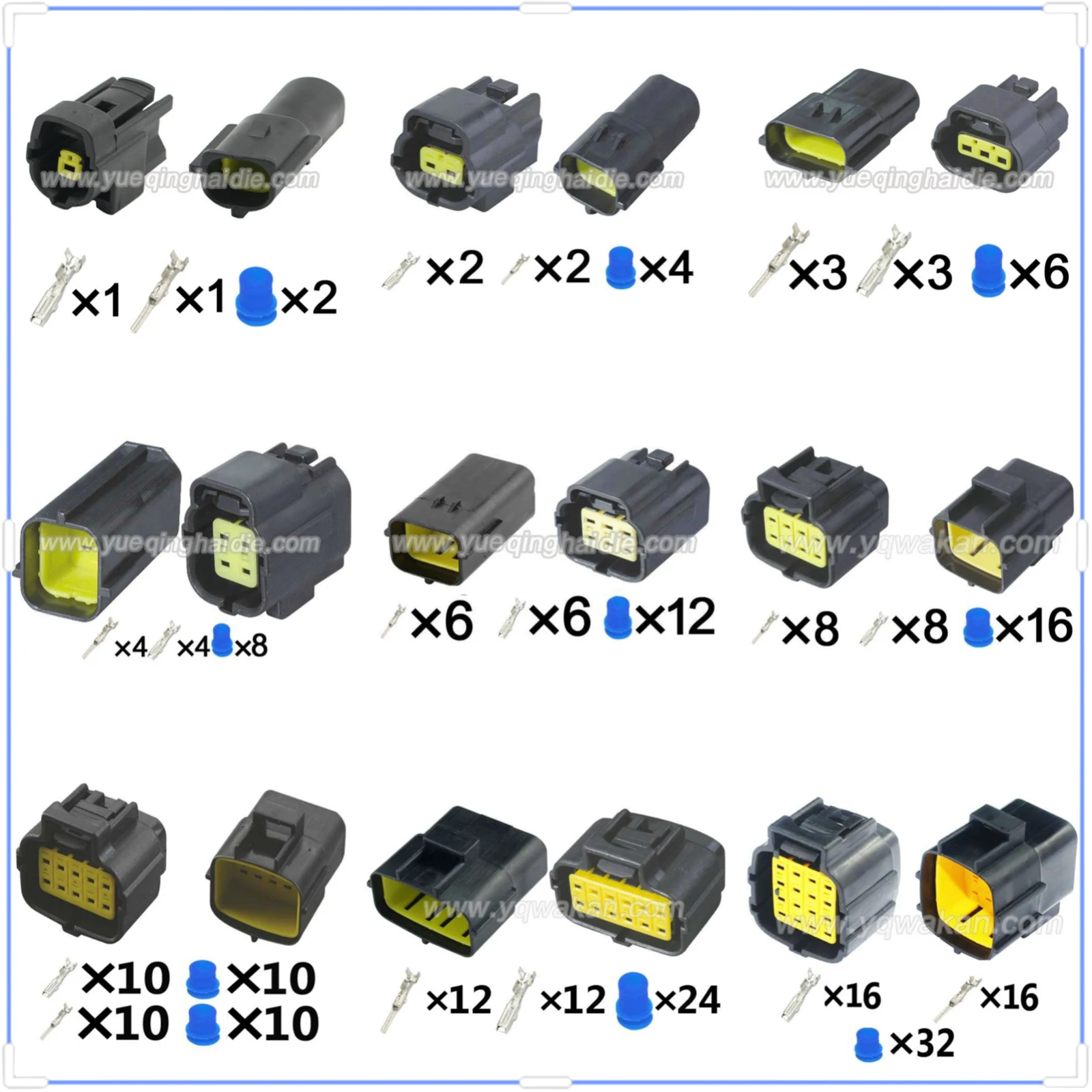 Waterproof Wire Connectors | 1.8mm Male/Female Pins | Truck & Automotive Harness Kit - Thumbnail 2