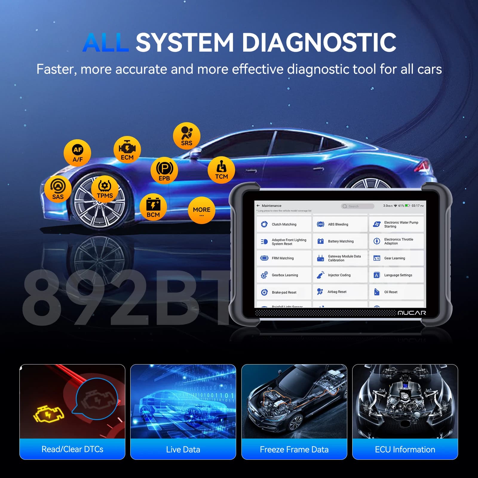 Automotive Diagnostic Scanner | Full-System ECU Coding & OBD2 Scan Tool | 35+ Services - Thumbnail 2