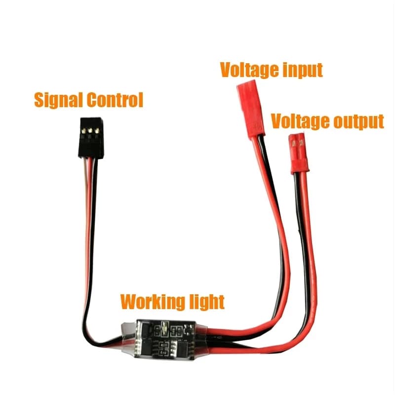 High-Current Remote Control Switch | 2-20A PWM Signal Control for Drones & Pumps | 3-30V DC - Thumbnail 4