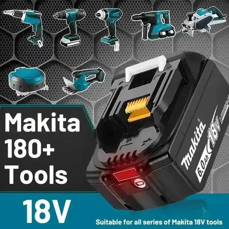 Genuine 6AH makita BL1860 18V Battery Power Tools Li-ion Replacement LXT BL1850 BL1840 for 18V Screwdriver with BMS TPCELL 18V - Thumbnail 2
