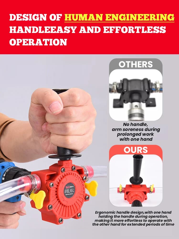 Drill Powered Transfer Pump | Self Priming for Oil & Water | Portable Round Shank Easy Installation - Thumbnail 3