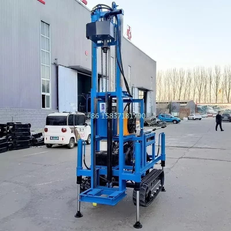 100m Water Well Drilling Rig | Crawler-Mounted Mini Borehole System | 200m Depth Capacity - Thumbnail 6