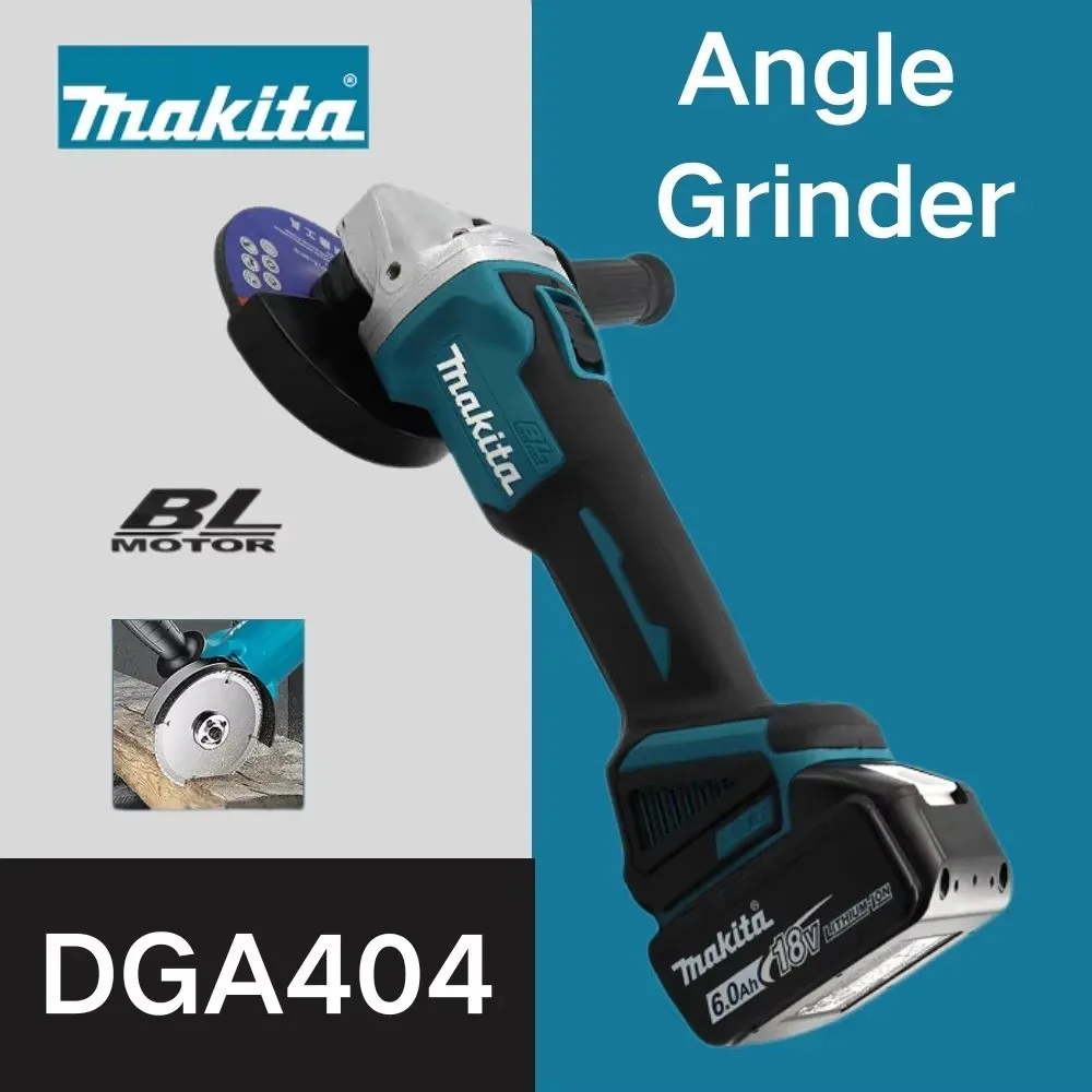 Makita DGA404 Brushless Angle Grinder | 18V Cordless Power | 4-Speed Cutting & Polishing Tool - Thumbnail 2