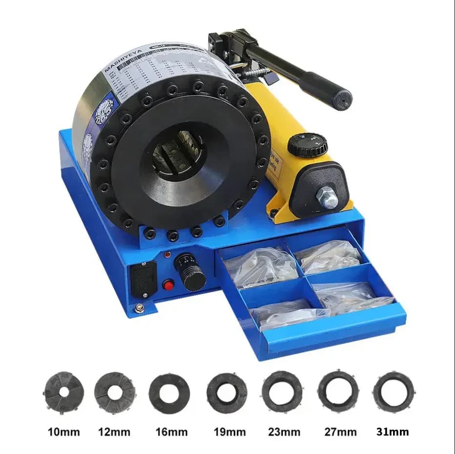 Portable Hydraulic Hose Crimper | Manual Press Tool for Hose Fittings & Pipe Forming - Thumbnail 2