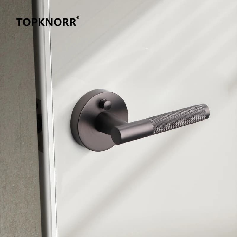 Bathroom Privacy Lock | Single Tongue Ball Passage Lock | Safe Interior Door Handle for Bedroom - Thumbnail 3