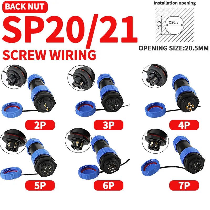 Waterproof Wire Connectors | IP68 Rated | Solderless Screw Terminals (2-7 Pin) - Thumbnail 6