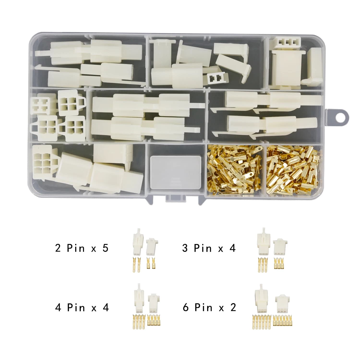 2.8mm Automotive Electrical Connector Kit | 15-Piece Set | Male & Female Terminal Plugs - Thumbnail 3